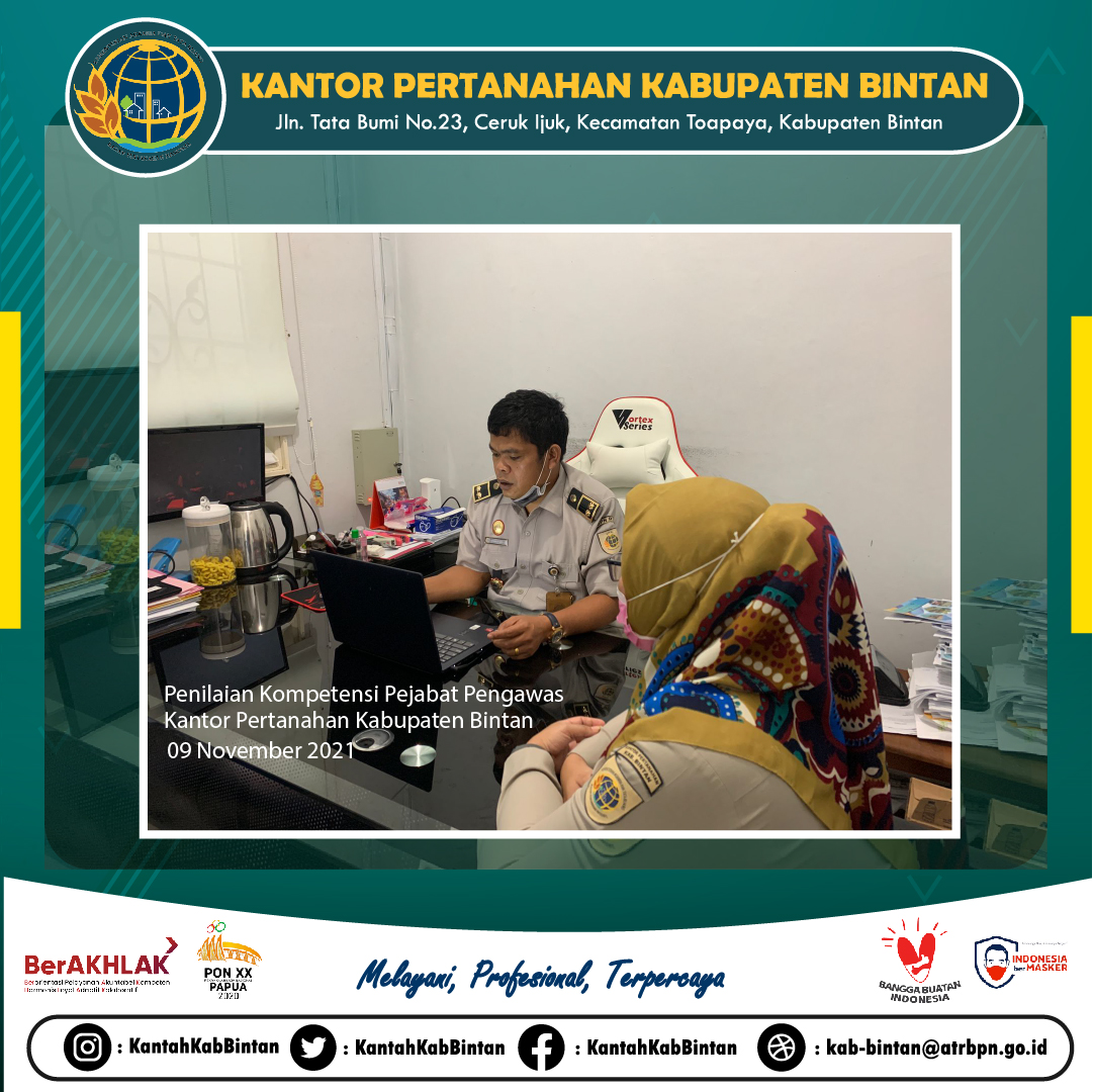 atrbpnbintan's tweet image. Hai #SobATRBPNBINTAN, Pada hari Selasa (09 November 2021) telah dilaksanakan Ujian Penilaian Kompetensi Pejabat Pengawas di Lingkungan Kantor Wilayah BPN Provinsi Kepulauan Riau. 
#PKP2021
#ATRBPNMAJUDANMODERN
#ATRBPNKINILEBIHBAIK
#MELAYANIPROFESIONALTERPERCAYA