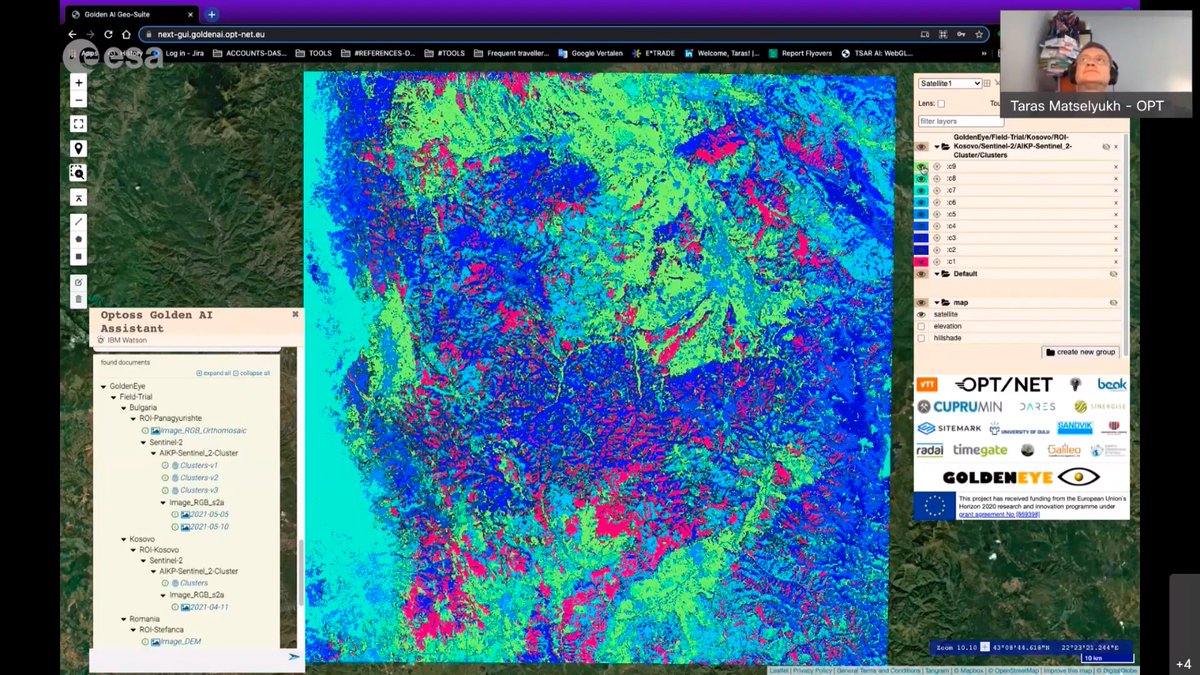 GoldenEye_H2020's tweet photo. The recording of the #GoldenEye event at @esa #PhiWeek from 15 October 2021 is now available online: https://t.co/6ALz5rijn9 #Horizon2020 #HorizonEU #Exploration #Mining #Environment #EarthObservation #GoldenAI @VTTFinland @OptNetConsBV @BeakConsultants @universitysofia @ESA_EO https://t.co/Pj0Vy6aHGs