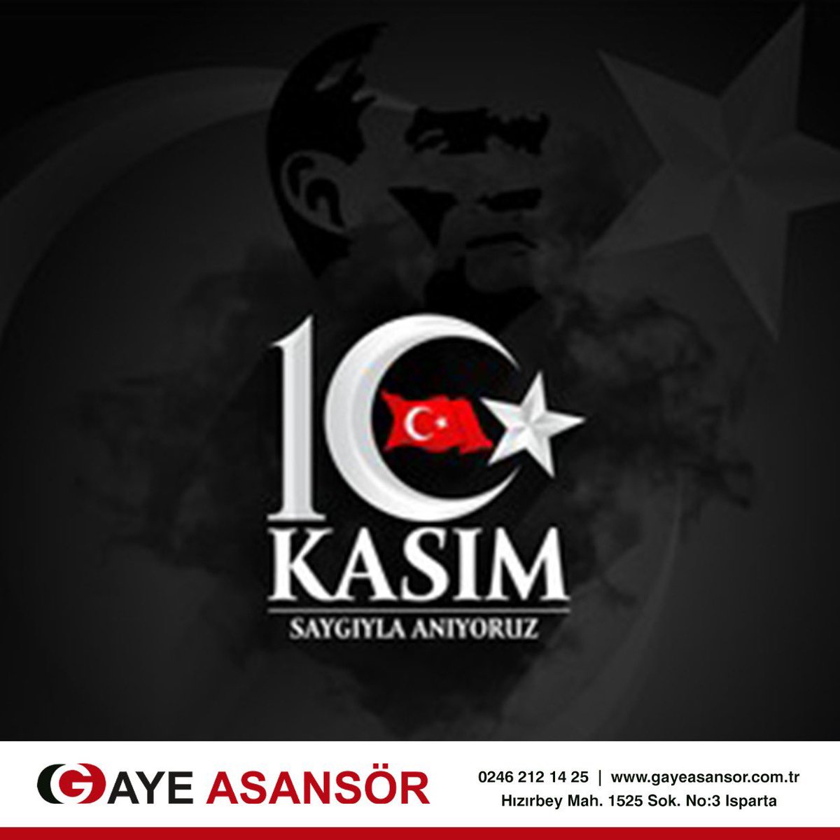 AsansorGaye's tweet photo. Cumhuriyetimizin kurucusu Ulu Önder Mustafa Kemal ATATÜRK'ü saygı ve özlemle anıyoruz.
#10Kasım https://t.co/bXsBBv6n9J