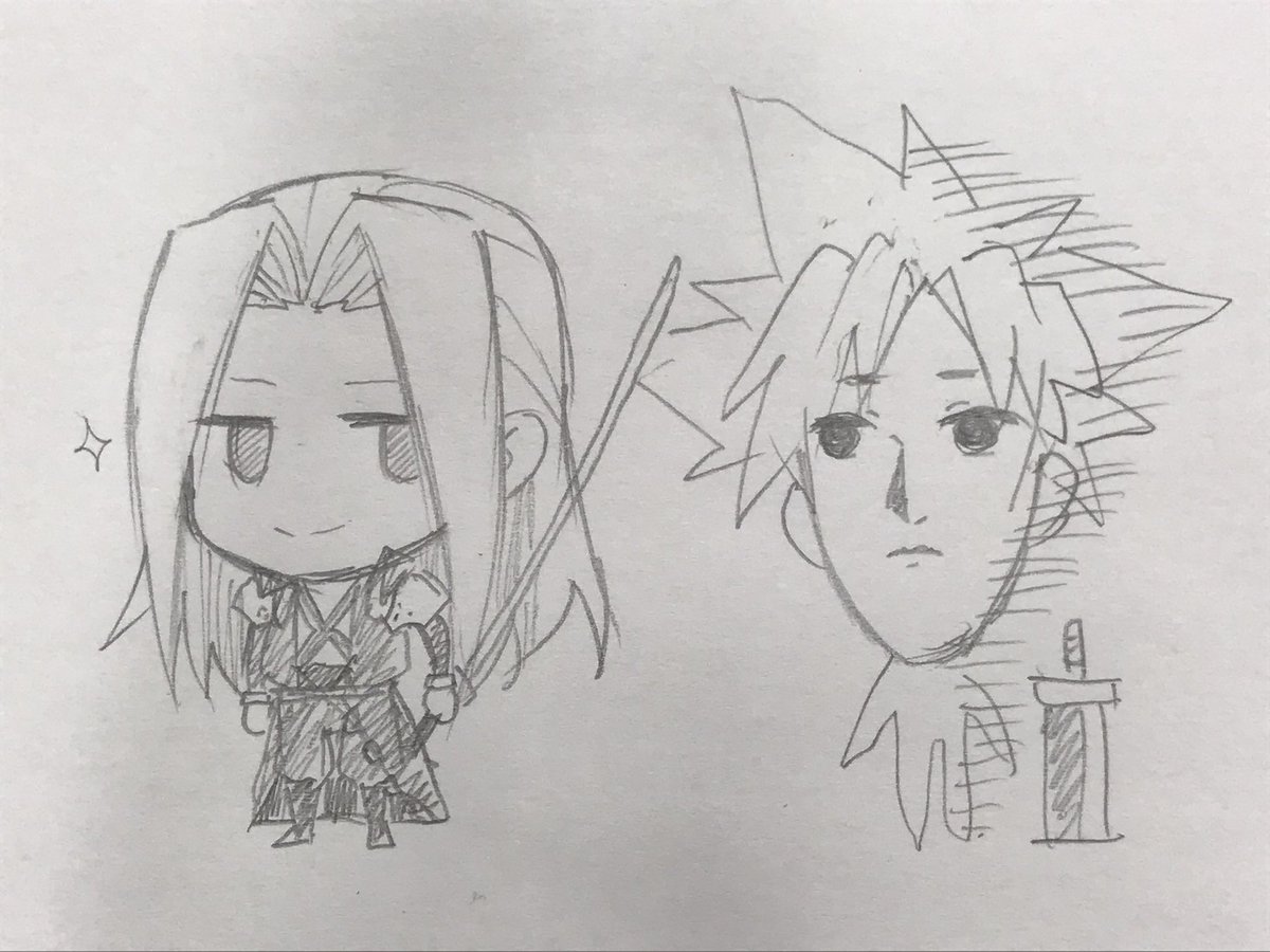 とらさんさんに便乗してデフォルメセフィとクラ描いた 