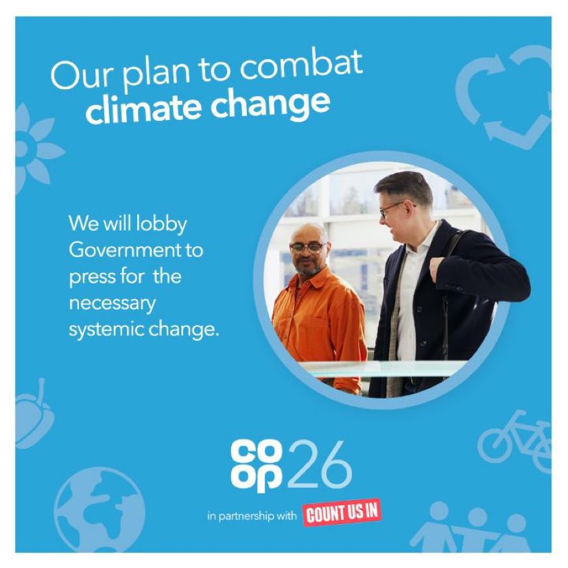 Join as Manchester High Street Coop tomorrow 12-1 for our sustainability live event. Talking all things sustainability, climate change and how you can play your part. Lots of firsts from the Coop you may not be aware of. Join us and make your pledge  <a href="/JacksonMills/">JEM</a> <a href="/HollandDan562/">Dan Holland</a>