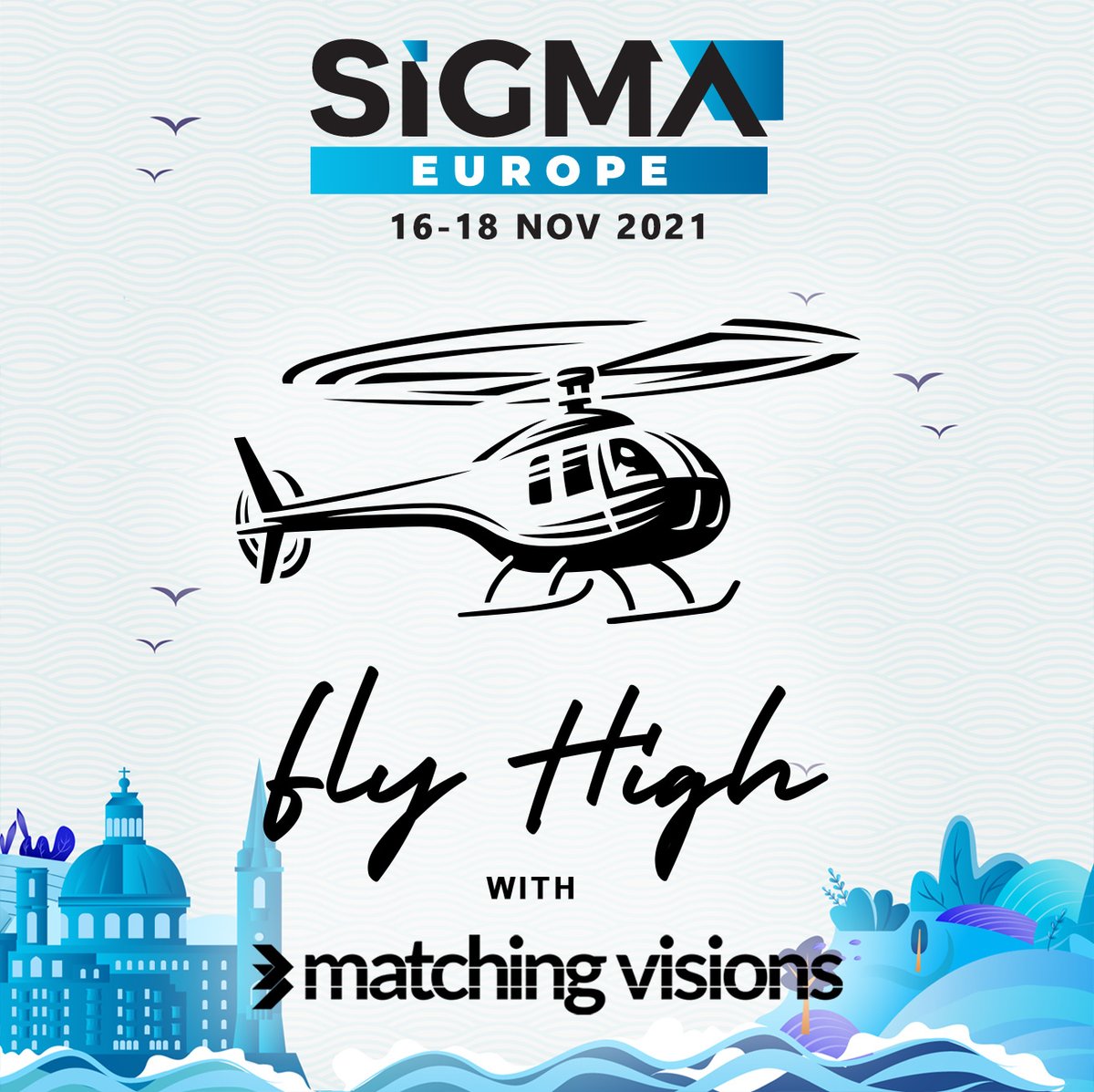MatchingVisions's tweet image. From 16th to 18th November we will be doing helicopter rides in the mornings and afternoons, between Westin Hotel, St Julian's and the MFCC. 🚁 Would you like to get a ride with us? Please reach out!  #SiGMA2021 #matchingvisions