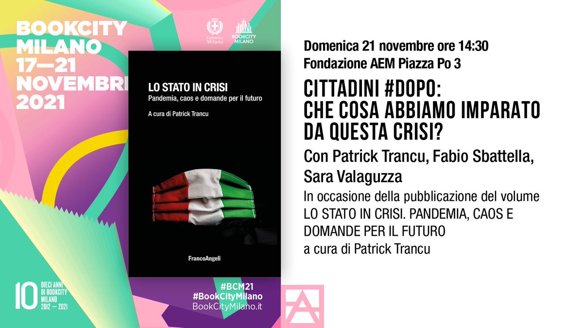 Patrick Trancu ➡️ I am now on Blue Sky (@patricktrancu) on Twitter photo SAVE THE DATE 📅Domenica 21 novembre in presenza a Milano con <a href="/SaraValaguzza/">Sara Valaguzza</a> e Fabio Sbattella per parlare del libro e del ruolo dei #cittadini nella crisi #Covid19 e nelle prossime. Ci sarete? bit.ly/3mZ02tA ⬇️ #Bookcitymilano SAVE THE DATE 📅Domenica 21 novembre in presenza a Milano con <a href="/SaraValaguzza/">Sara Valaguzza</a> e Fabio Sbattella per parlare del libro e del ruolo dei #cittadini nella crisi #Covid19 e nelle prossime. Ci sarete? bit.ly/3mZ02tA ⬇️ #Bookcitymilano
