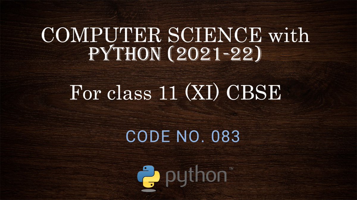 mnisGYAN's tweet photo. #CBSE Computer Science With Python for Class 11: Nov 10, 2021, to Dec 31, 2021. The first video has been released. Start learning now. Click the bell Icon and set a reminder to watch the complete series. #pythonclass11cbse #class11computer

https://t.co/i0Qm2m3JJ0 https://t.co/tVoqyH1hrs
