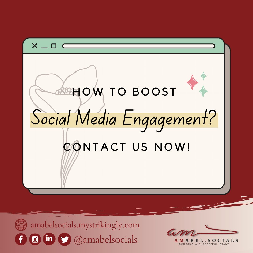 amabelsocials's tweet photo. ✔️ This is essential for every compan. For some business owners, brainstorming ideas and techniques to increase engagement may be tiresome and time-consuming. 🤩This is where AMabel Socials comes in. ✔️ Enabling us to handle your social media saves you precious time. Call us now! https://t.co/yfWucbLqZF