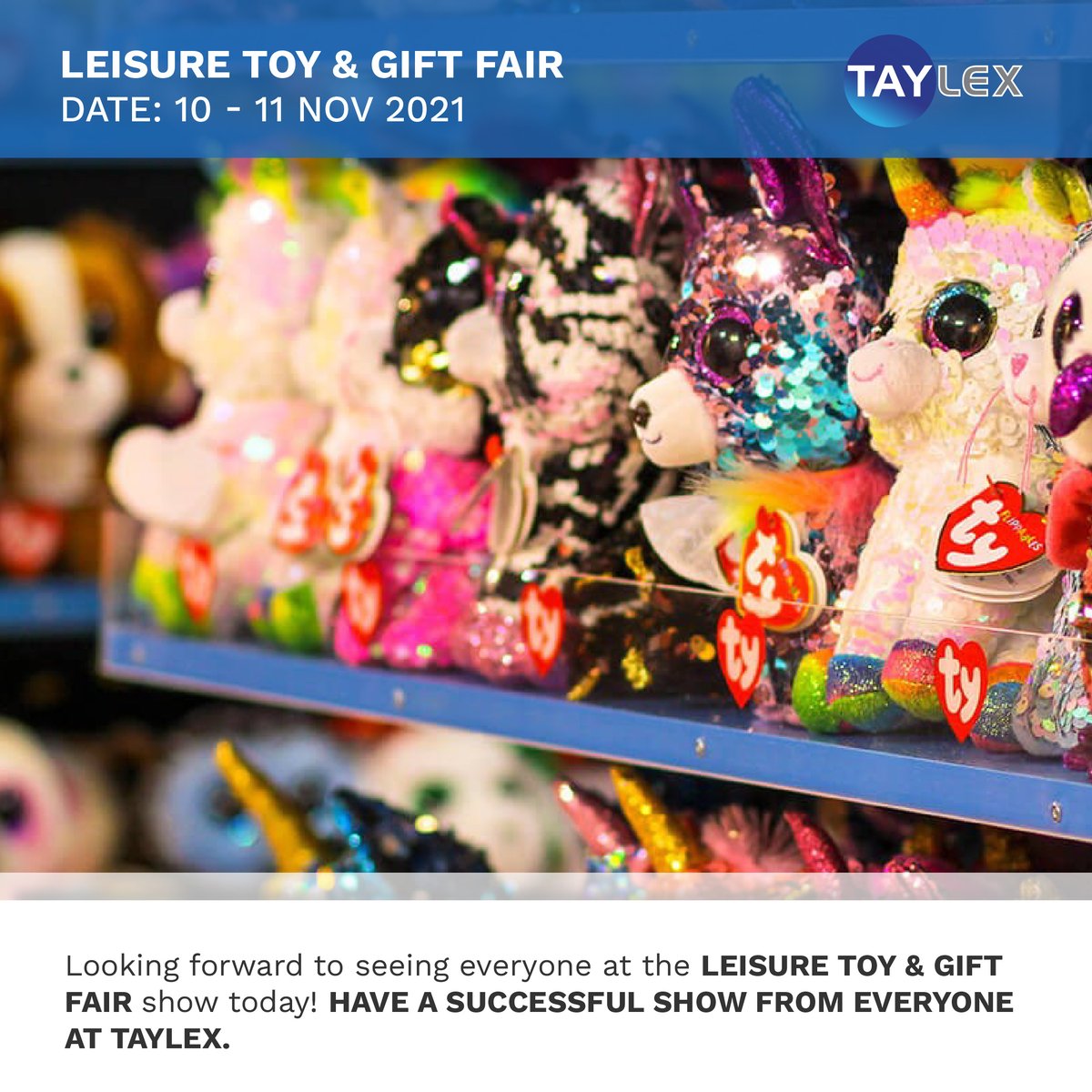 Looking forward to seeing everyone at the LEISURE TOY &amp; GIFT FAIR show today! HAVE A SUCCESSFUL SHOW FROM EVERYONE AT TAYLEX.

<a href="/LeisureToyFair/">Leisure Toy & Gift Fair</a>

#toybiz #toys #familyattractions #gifts #toywholesale #necbirmingham #birmingham #birminghamevents 🧸🎁🤖🎡