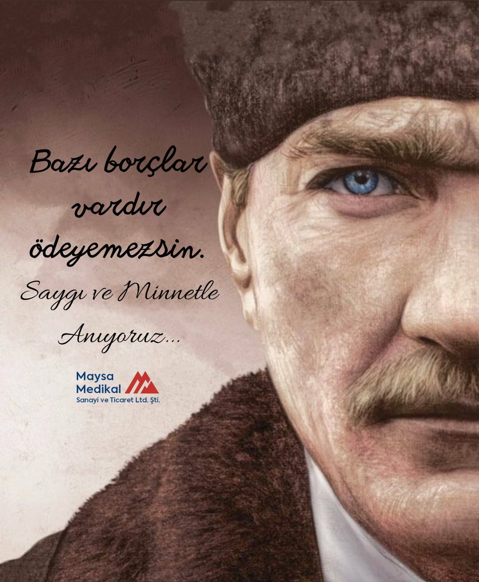 Ulu Önder Gazi Mustafa Kemal Atatürk'ü 83. ölüm yıl dönümünde rahmetle, saygıyla ve minnetle anıyoruz.
#10Kasım #MustafaKemalAtatürk #10Kasim1938