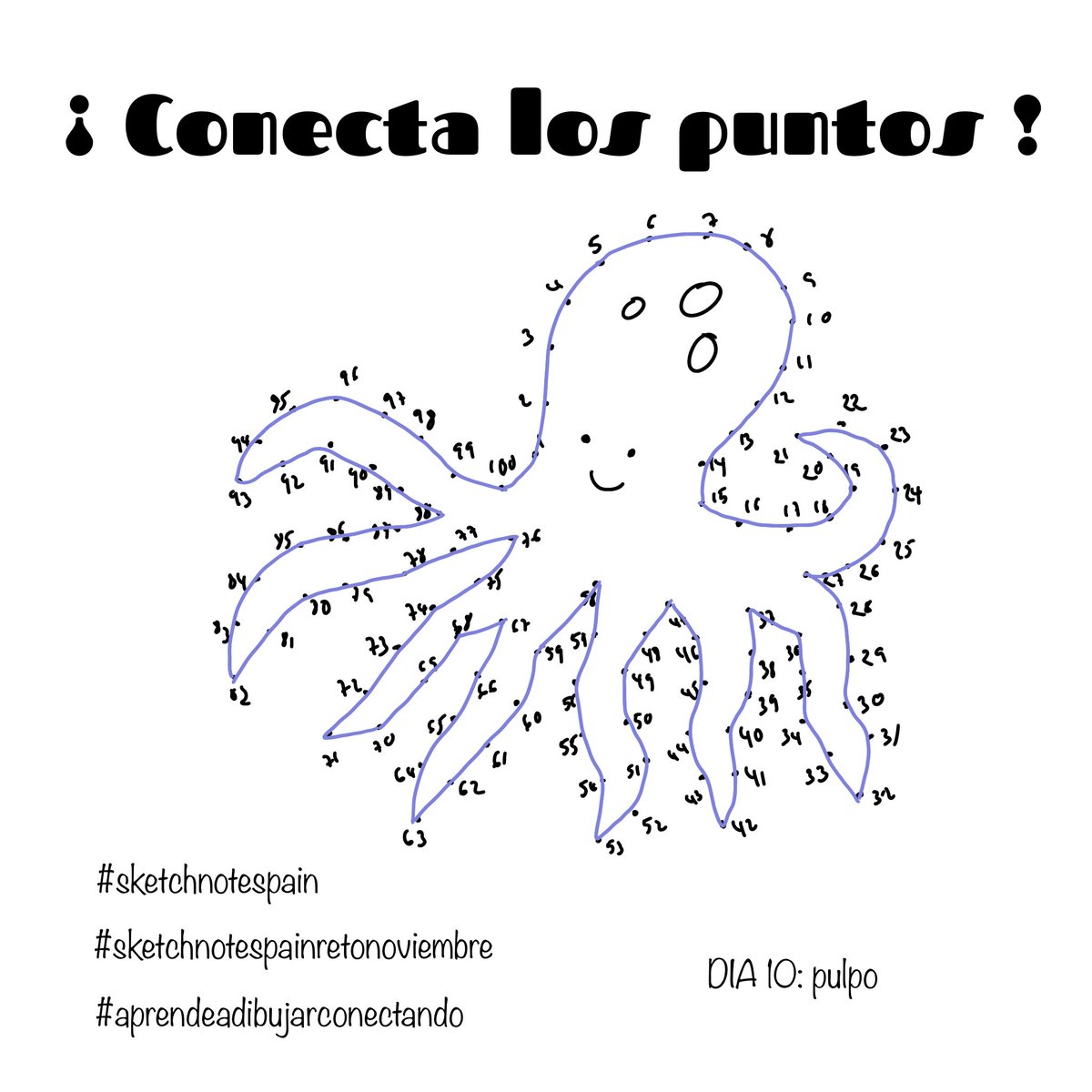 Buenos días ! Vamos con el #reto sketchnotespainretonoviembre #sketchnotespain #aprendeadibujarconectando hoy toca un #pulpo
