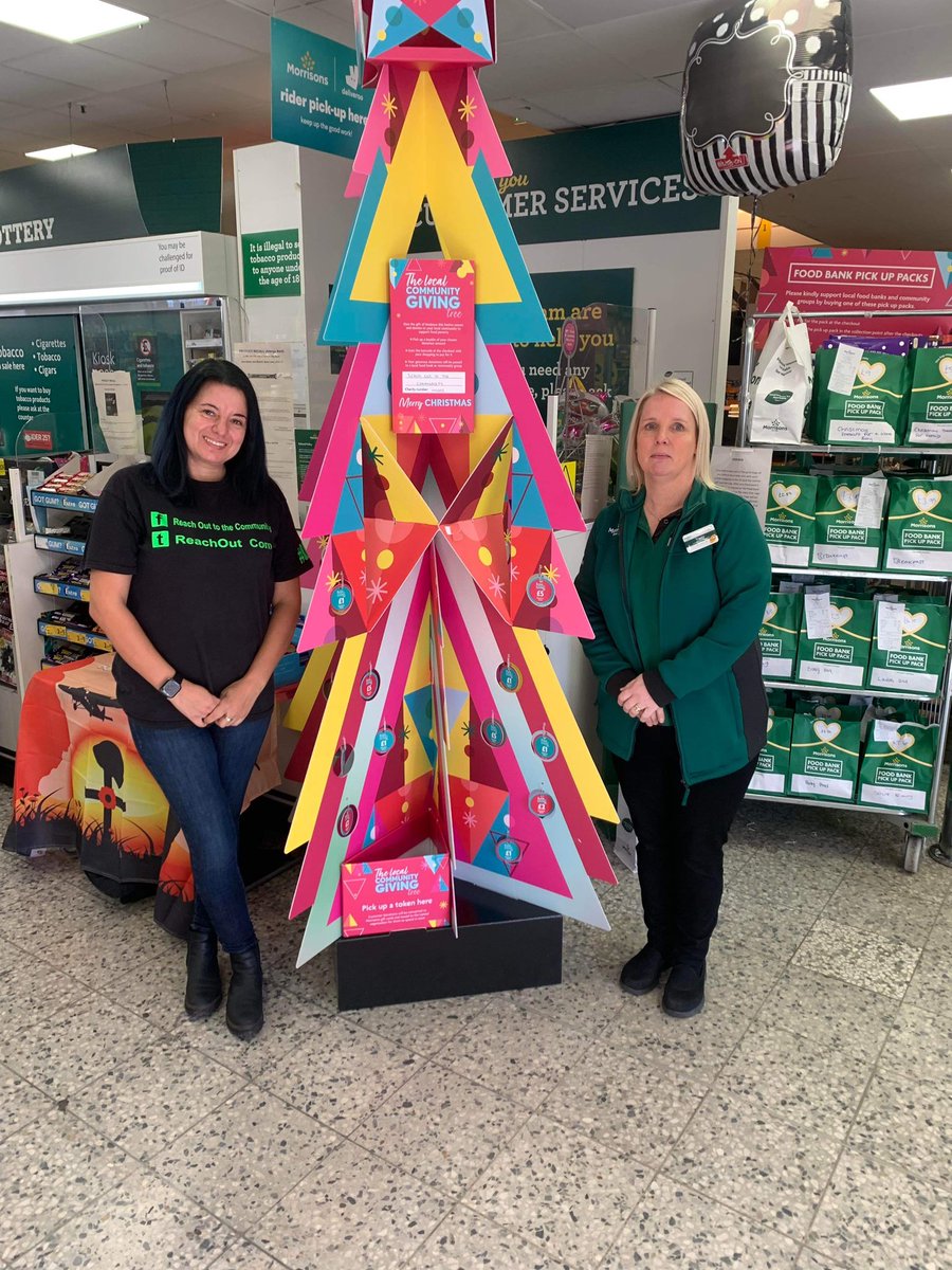 During November Morrisons #Chorlton have a gifting Tree in store where u can pick up a token for the value of £1 - £2 - £5 all the money that is gifted will be donated to their nominated charity <a href="/ReachOut_Com/">ReachOuttoCommunity</a>