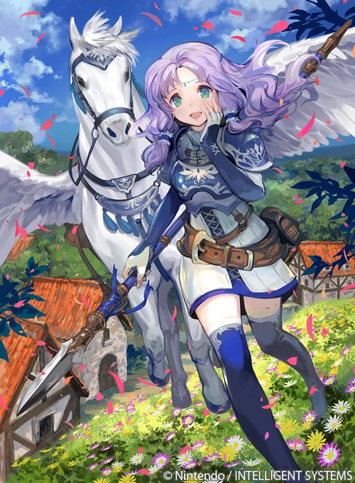 ファイアーエムブレム0(サイファ)で描かせて頂いた「親友との旅路 フロリーナ」です。親友のリンに駆け寄っているシーンです。 #かわすみの仕事絵 