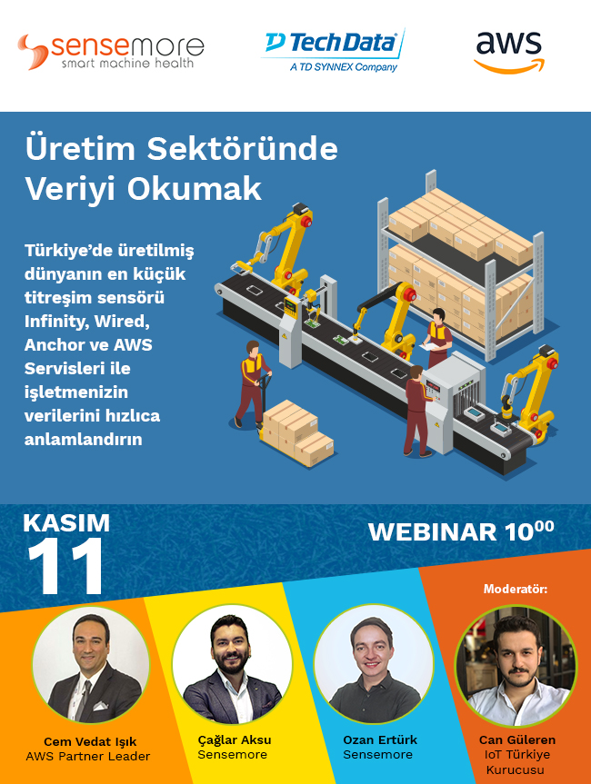 Tech Data Turkey (@techdatatr) on Twitter photo DAVETLİSİNİZ...
Kayıt Ol ms.spr.ly/6046ku8FM
11 Kasım 2021 tarihinde saat 10:00'da
Türkiye’de üretilmiş dünyanın en küçük titreşim sensörü Infinity, Wired, Anchor ve AWS Servisleri ile işletmenizin verilerini hızlıca anlamlandırmanız için etkinliğimize davetlisiniz. DAVETLİSİNİZ...
Kayıt Ol ms.spr.ly/6046ku8FM
11 Kasım 2021 tarihinde saat 10:00'da
Türkiye’de üretilmiş dünyanın en küçük titreşim sensörü Infinity, Wired, Anchor ve AWS Servisleri ile işletmenizin verilerini hızlıca anlamlandırmanız için etkinliğimize davetlisiniz.