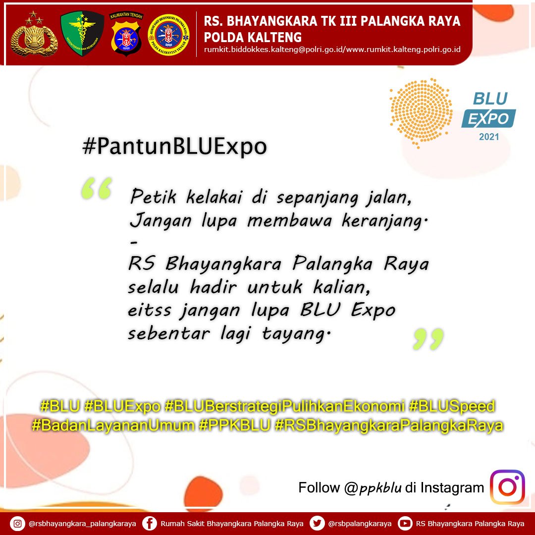 rsbpalangkaraya's tweet photo. Petik kelakai di sepanjang jalan, jangan lupa membawa keranjang.
RS Bhayangkara Palangka Raya selalu hadir untuk kalian, eitss jangan lupa BLU Expo sebentar lagi tayang.
#BLU
#BLUExpo
#BLUBerstrategiPulihkanEkonomi
#BLUSpeed
#BadanLayananUmum
#PPKBLU
#RSBhayangkaraPalangkaRaya https://t.co/bbQRKYLJVN