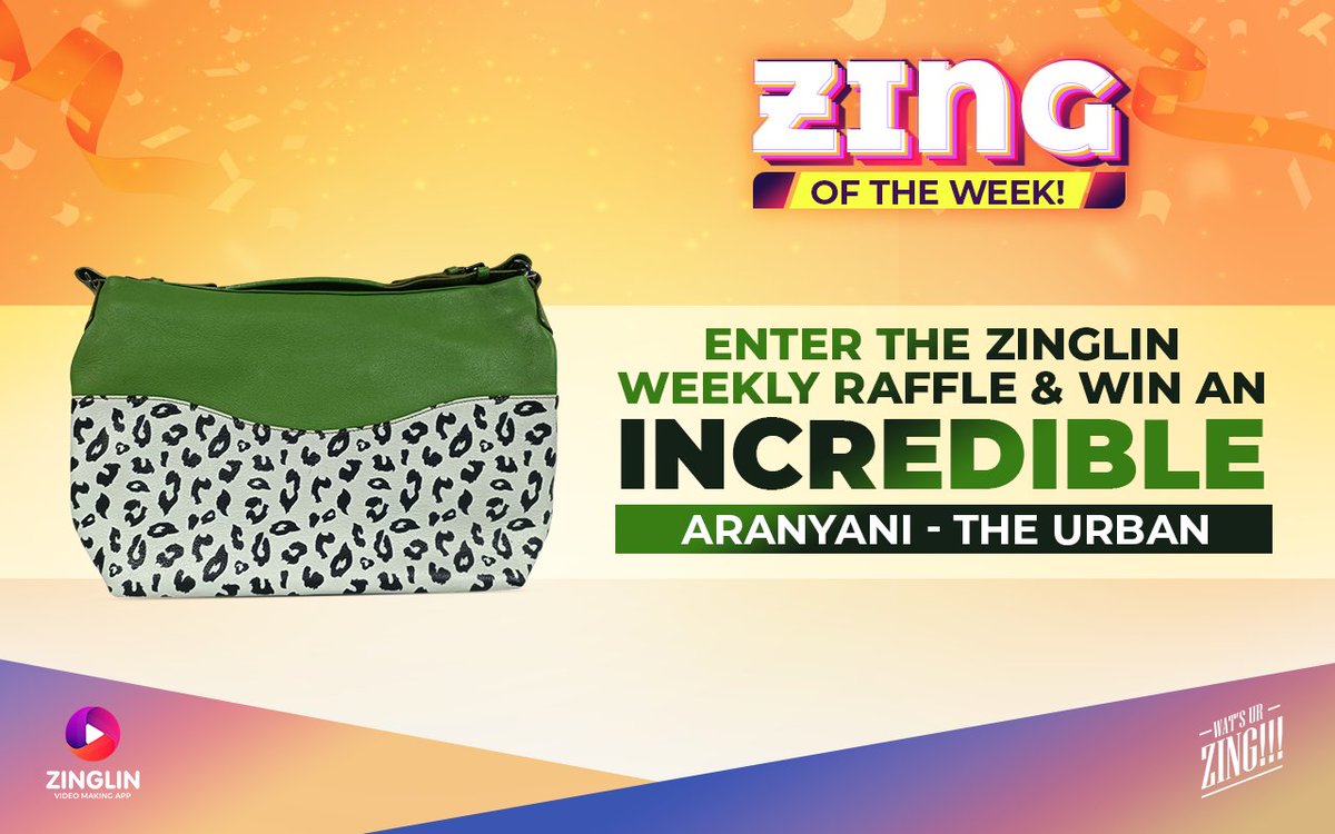 zingshorts's tweet photo. Up your style game with this week’s Zinglin raffle prize of #Aranyani Urban handbag! Participate and Win!!!

#ParticipateNow #Zinglin #Gifts #WatsUrZing #raffle #handag #style #dailybag #luck #win #PlayAndWin #trendingnow #winning #trending https://t.co/4hbNT79UFj