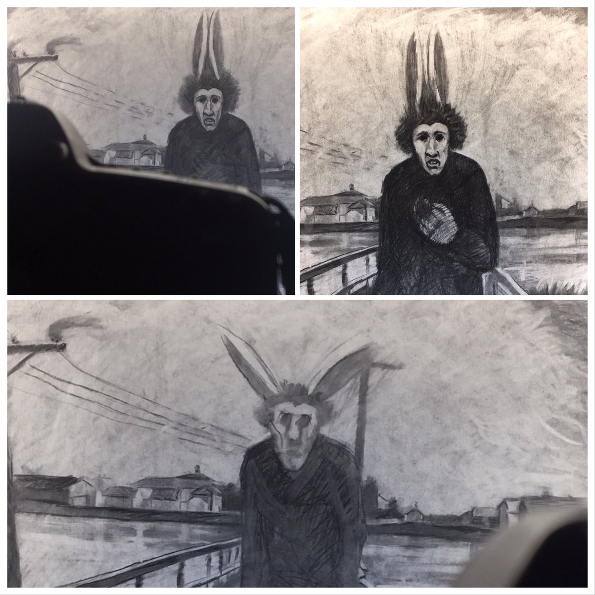 Alapartanen_art's tweet photo. Transfom continue@my animation movie. Hommage to early Nosferatu movies #Nosferatu #Hommage #chalcoal #chalcoaldrawing #animation #timelapsevideo #blackandwhite #humanrabbit #anomationprogress https://t.co/1KDFhYCJ7x