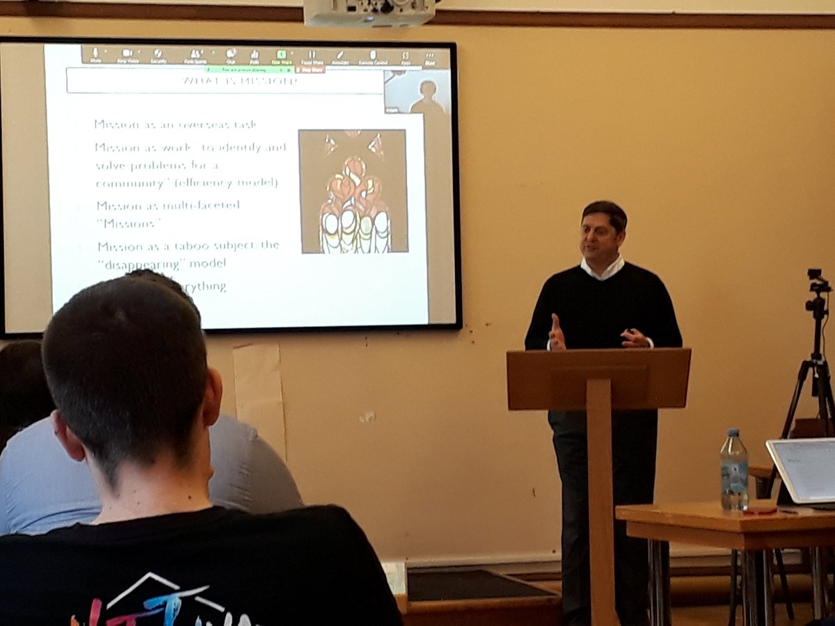 Great to have <a href="/jconklinmiller/">Jeff Conklin-Miller</a> lecturing on mission <a href="/CliffCollege/">Cliff College</a>. He starts in January as lead tutor in mission but was able to guest lecture today. Off the plane from US into the classroom like the pro he is.