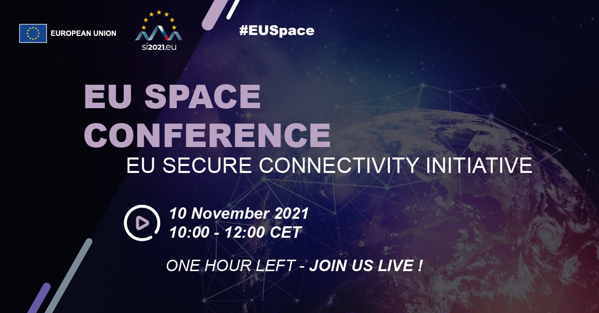 defis_eu's tweet photo. 📢 The #EUSpaceConference starts in one hour‼️

Don't miss the opportunity to learn more about our new 🇪🇺 flagship Secure Connectivity Initiative and the opportunities it will create to boost #NewSpace in the EU

⏰Today, from 10:00 - 12:00 CET

Live at 🔗https://t.co/pItVzUOoV2 https://t.co/pNdvHhTk12