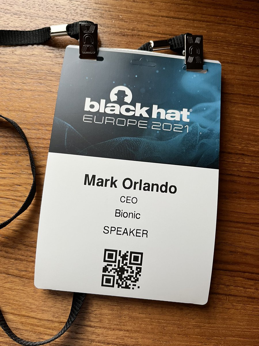 markaorlando's tweet photo. Glad the day is finally here! Going to drink a bucket of coffee, talk #CIRT teamwork, and check out some great presentations today at @BlackHatEvents. Let’s gooooooo #BHEU https://t.co/isyO9DtxzA