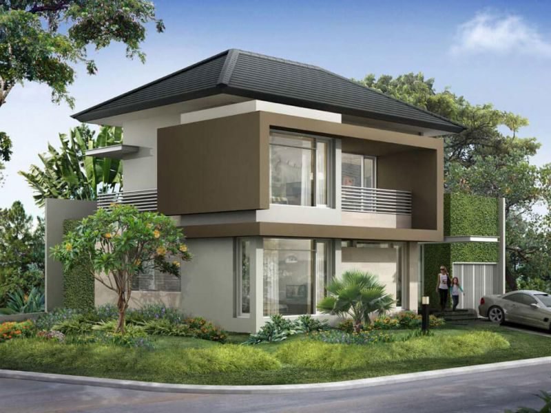 Luas tanah anda terbatas misalnya,maka solusinya adalah anda buat rumah dengan model ini saja.
Misal luas tanah 20 x 20 meter,maka anda bisa bangun rumah cukup besar dengan estimasi luas bangunan 14 x 12 meter 2 lantai.