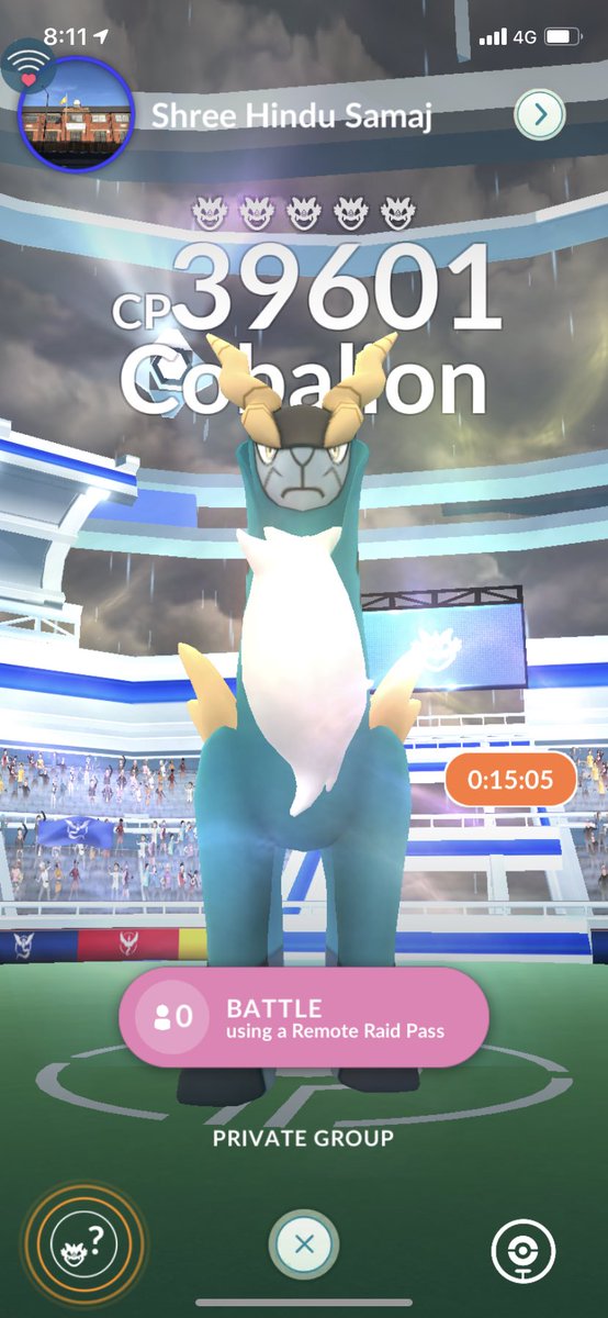 Handley96Liam's tweet photo. Cobalion raid link name and code below if interested #pokemongo #pokemongoraid #pokemongoraids https://t.co/ps3CW7WHEl