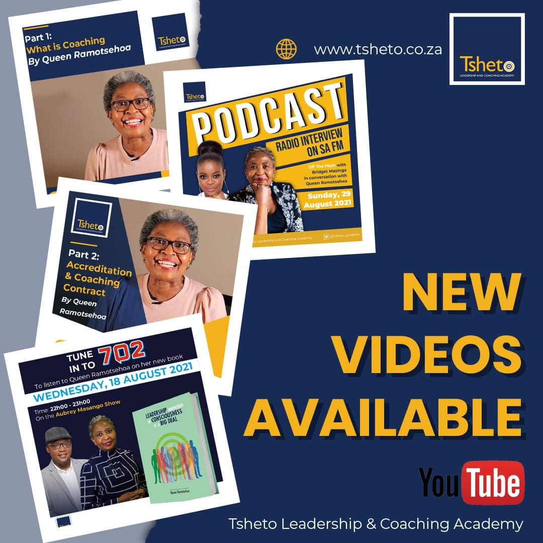Tsheto_Academy's tweet photo. Our YouTube Channel has the podcadts of some of our interviews...and a 2-part series on COACHING...please check them out
#leadership #coaching #tshetocares https://t.co/ZDZ0ho1Ky4