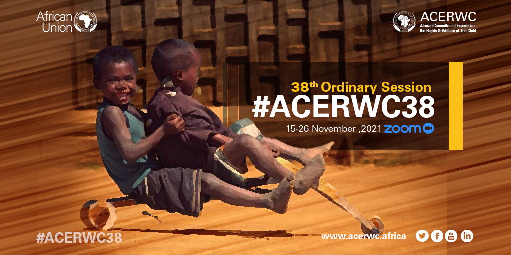 acerwc's tweet photo. 38th Ordinary Session of the Committee: Registration is NOW Opened:

Be part of the Session which will be held virtually from 15-26 November, 2021.

Register now👉👉👉: https://t.co/7Dpo9tb9YG 

#ACERWC38 https://t.co/r0NuKGdxKC