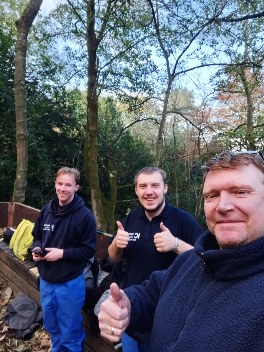 KCAcademic's tweet photo. Keighley College Public Services students "dig in" to help save ancient woodland from invasive plants in Keighley @KeighleyCollege https://t.co/gCJQvFupwK
