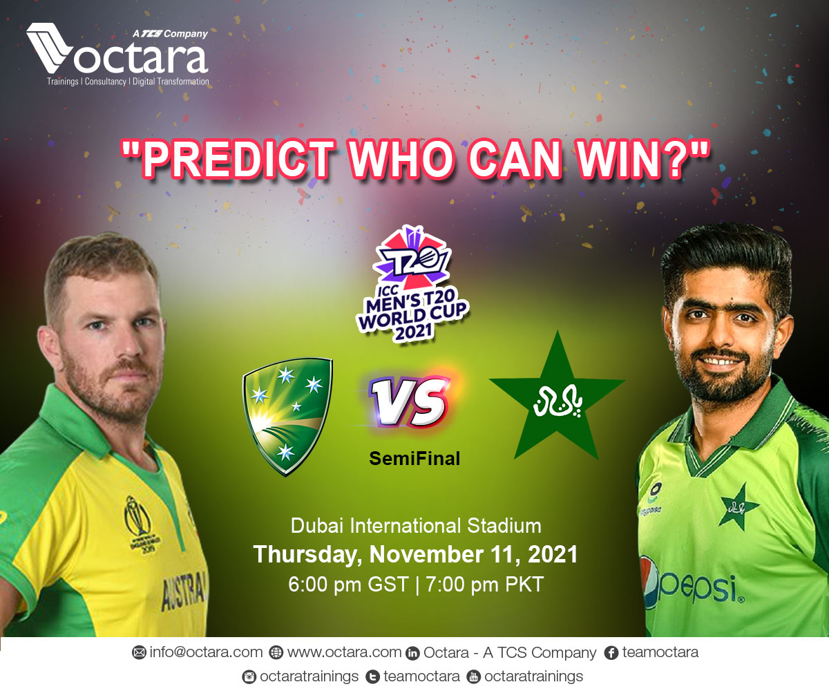 TeamOctara's tweet photo. Predict Who Can Win ?

SemiFinal between Australia &amp; Pakistan
LIVE from Dubai International Stadium
WHEN: November 11, 2021 at 7PM PKT

#T20WorldCup #Pakistan #GreenTeam #worldcup #players #runscorer #BabarAzam #uae #5outof5 #Austrailia #tcsoctara #webmallplus https://t.co/DLR1Y2y8wF