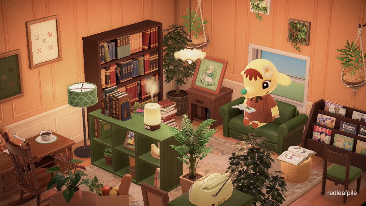 redleafpile's tweet photo. Eloise’s relaxing reading room📚🌼🥖🪴

#ACNH #AnimalCrossing #AnimalCrossingNewHorizons #ACNHDesignsどうぶつの森 https://t.co/LCnW5BQTjH