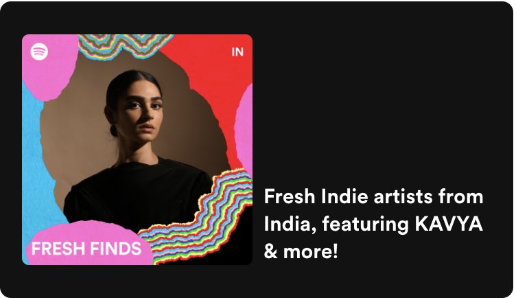 Kavya_Trehan's tweet photo. #LayYourHeadDown out on @spotifyindia #FreshFindsPlaylist 💙 https://t.co/qN7tELcehQ