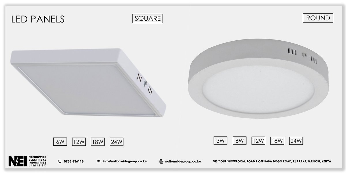 Nationwide_KE's tweet photo. Superior efficiency and light performance makes our NLUX LED panels a perfect choice for office spaces, retail units, schools and hospitals. Contact us now for more information:
📞  0733636118
✉️  Info@nationwidegroup.co.ke
🌐  https://t.co/R4QeQDGpzL

#LED https://t.co/i4e17k3sNf