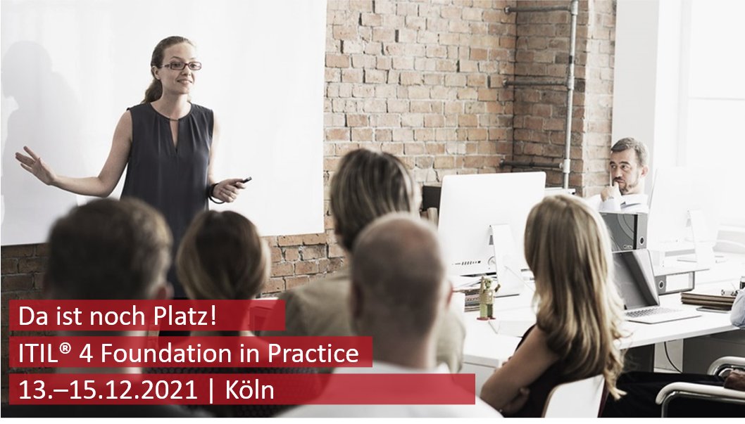 expertplace_'s tweet photo. Last Call: Gemeinsam zum Erfolg. Sichern Sie sich Ihren Platz für das letzte #ITIL®-Seminar des Jahres: ➡
https://t.co/1tL9KMfh1q

#expertplace #expertplaceacademy #seminar #zertifizierung #itsm https://t.co/keYK9rxOV8