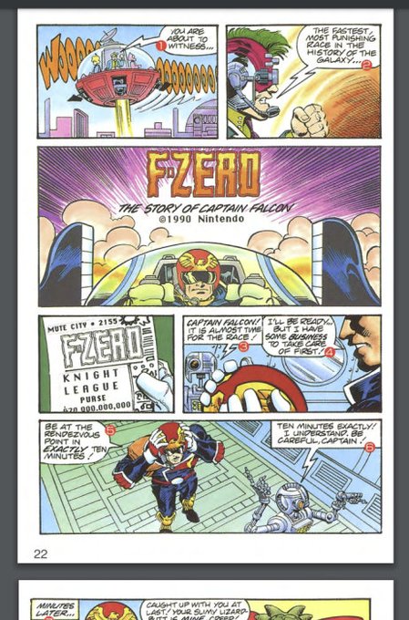 F-ZEROの取説にアメコミ風の漫画が載ってたよなあと思ったら、いま任天堂のサイトで見れるんですね 