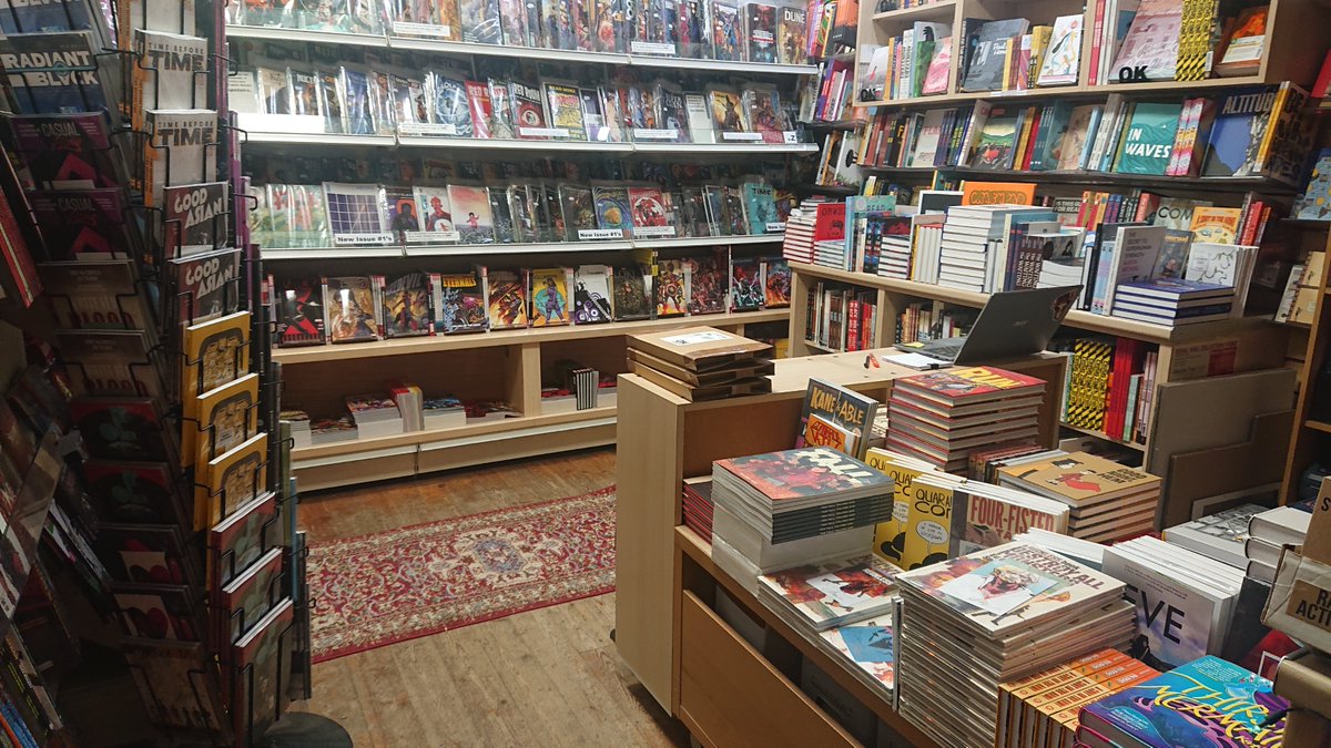 OKComics's tweet photo. Happy @ThoughtBubbleUK Everyone.
If you're passing through Leeds on your way to Yorkshire's Comic Festival, feel free to pop into OK Comics.
We're a small independent bookshop in Leeds City Centre, specialising in comics and graphic novels. https://t.co/cIECpVOIzh