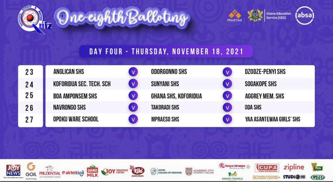 GreatMpass_'s tweet photo. We'll be meeting with two Kumericans, Opoku Ware and Yaa Asantewaa in the one-eighth stage coming 18th🤝

#NSMQ2021 #GreatMpass https://t.co/MPHl3tejsn