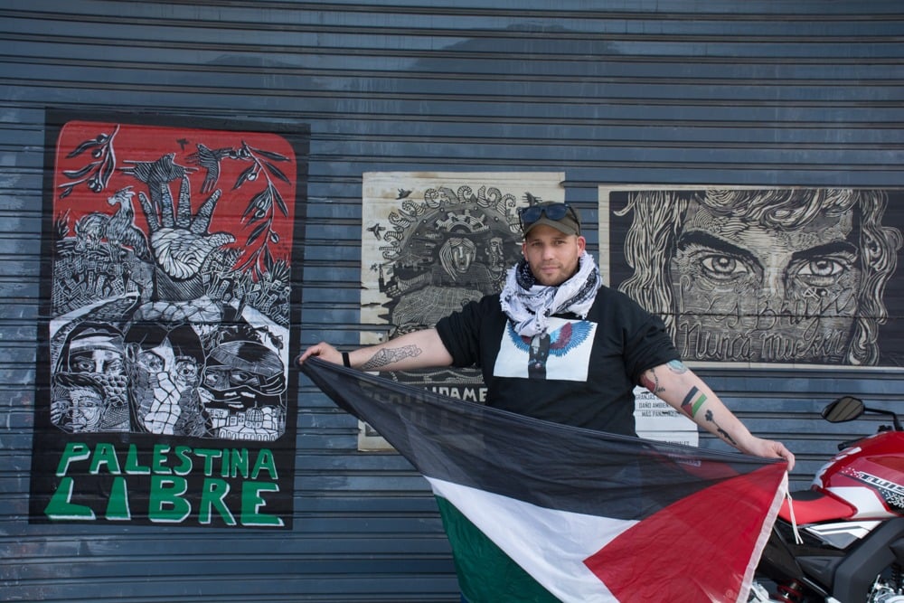 stopthewall's tweet photo. A #MemorialTree from #Argentina and a great mural to emphasize solidarity with #Palestine and mark Nov. 9- the International Day of InterAction for a #WorldwithoutWalls. 
You can still grow justice by planting more #MemorialTrees: https://t.co/pL1llK0kJc https://t.co/4Fl5knzdhg