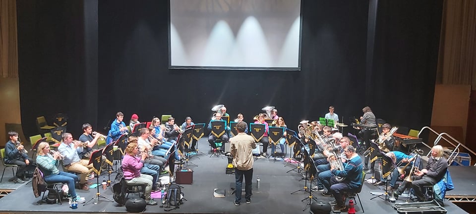 AberSilverBand's tweet photo. Final rehearsal before the concert tomorrow 

British Legion Festival of Remembrance at @aberystwytharts 

@boisyfro @AberSilverBand Athena

https://t.co/YXpHUmHtWC

#WeWillRememberThem 

Photo: Sam Hearne https://t.co/UJooasTqk0