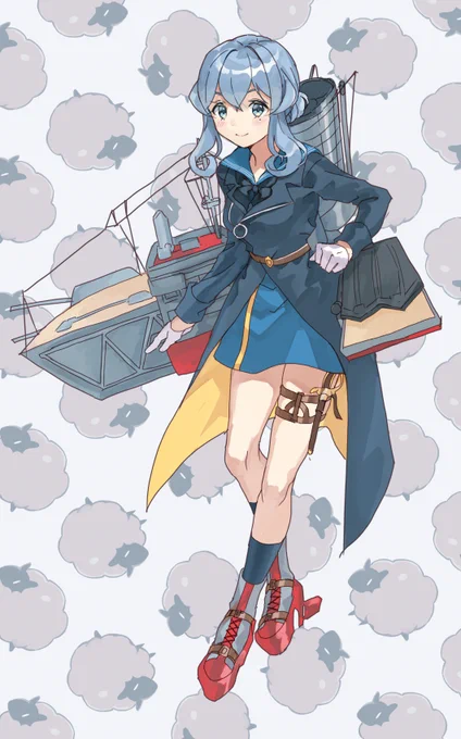 お題箱から、ゴトランド全身イラスト 
#艦これ 