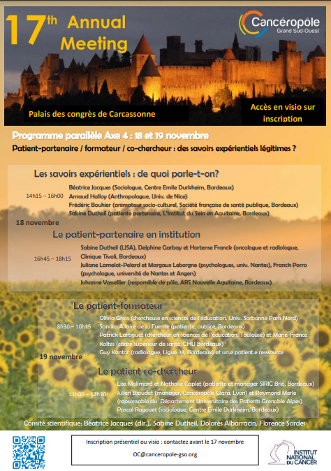 SIRICBRIO's tweet photo. A l'occasion de ses journées annuelles, le @CanceropoleGSO organise 4 sessions dédiées au #partenariatpatient les 18 et 19.11 ! 
Possibilité de se connecter via zoom sur inscription
 https://t.co/EudJyxmngR

#ppi #patientpartenaire #patientformateur #patientcochercheur https://t.co/5ws9PARkDJ