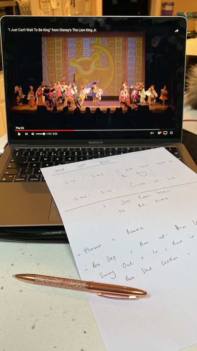 dancetoschool's tweet photo. Choreography planning for this afternoon’s Lion King Jr rehearsals @DidsburyHigh ⭐️ https://t.co/oPUoaYKXwd