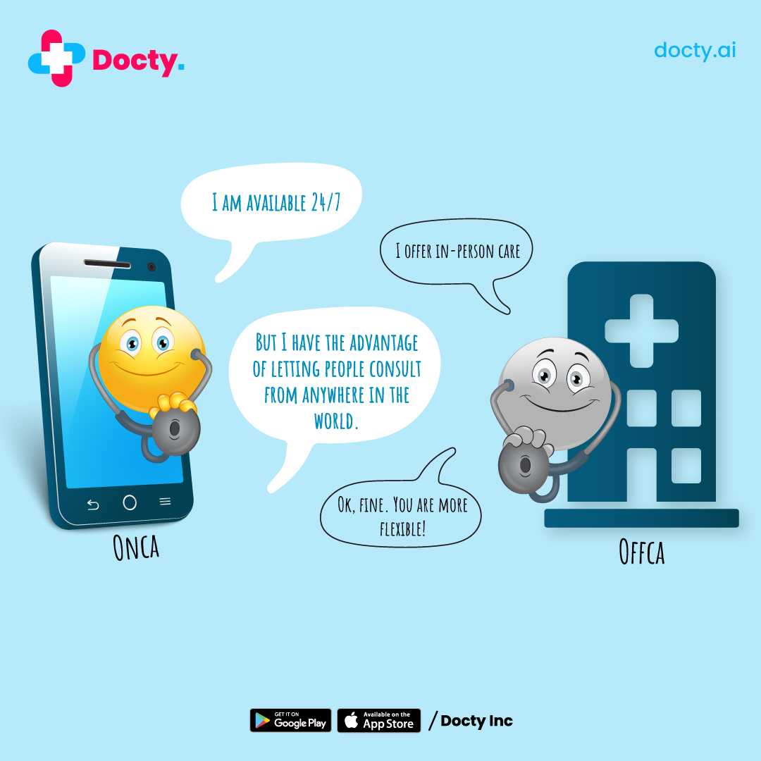 docty_ai's tweet photo. Introducing #Onca and #Offca, our spokespeople. Follow their conversations here with us to know more about digital healthcare.
Access #healthcare: https://t.co/EETdF1n9Xt
Onca & Offca talk about the flexibility offered to people
#healthcare #digitalhealthcare #digitalhealth https://t.co/1tMdWUNIx2