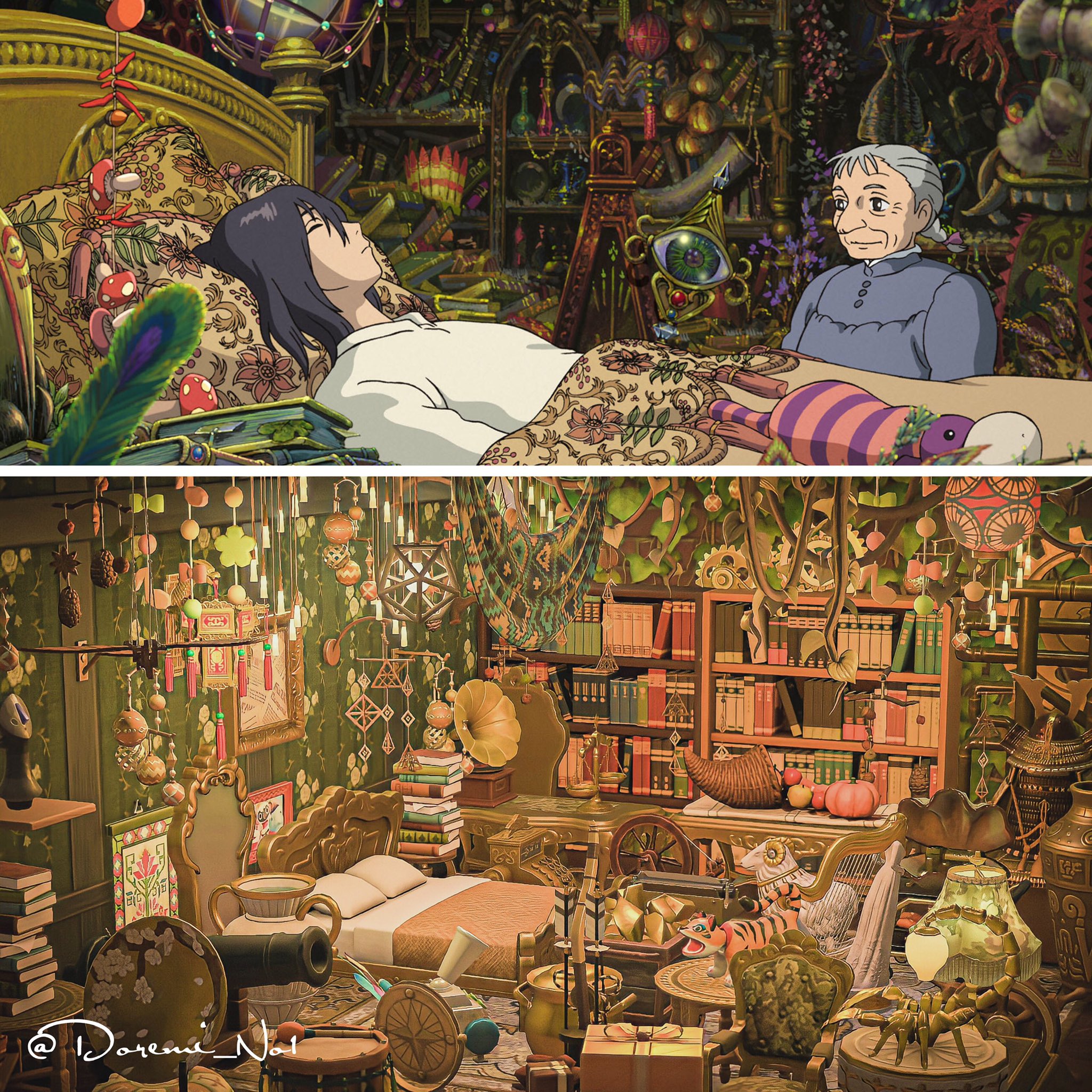 てと 𐂂 ハウルの部屋を再現してみました ハピ森 あつ森 Acnh ジブリ ハウルの動く城 T Co 6vzpkbrmkq Twitter