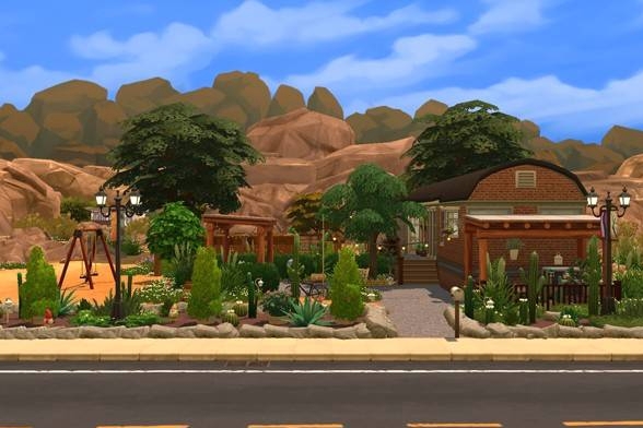 MelonsSims's tweet image. ¡Acabo de compartir mi solar la casa de la esquina en la galería de Los Sims 4! #TheSims4