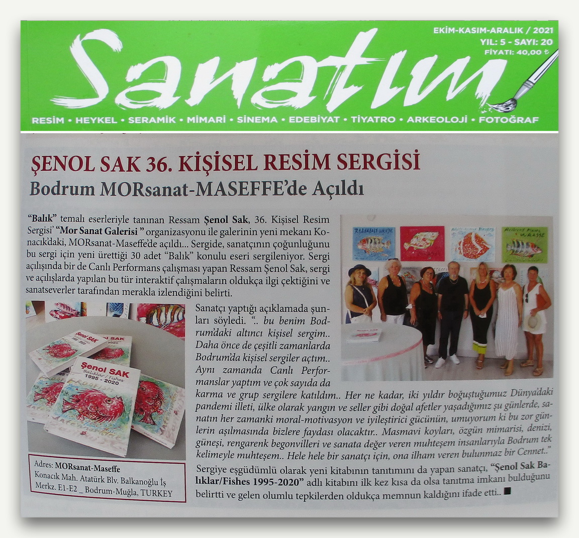 senolsak's tweet photo. BASINDA YENİ SERGİ HAKKINDA
“Şenol SAK, 36. Kişisel Resim Sergisi”
-  SANATIM DERGİSİ, Sayı:20, Ekim-2021
-  Bolu OBJEKTIF DERGİSİ.. Ekim2021, Sayı:26 https://t.co/70yhfxo4Iz
