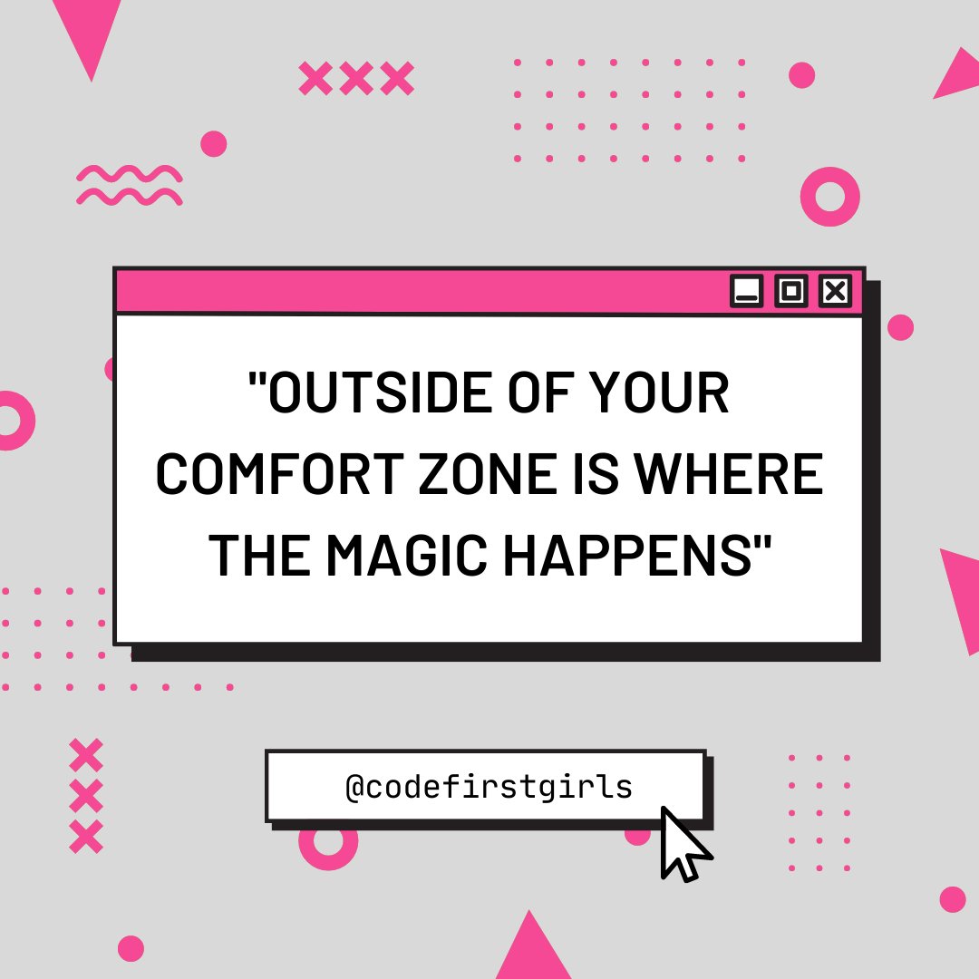 CodeFirstGirls's tweet photo. You can only grow if you are willing to feel awkward and uncomfortable when you try something new ✨

💖 Whatever it is that is tugging at your spirit, do it and create the change you want

💖 Take steps in the right direction - don't just sit there and wait for it https://t.co/uW1TPxcgxM