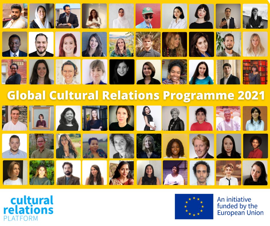Cultural Relations Platform (@cultextrel) on Twitter photo 📣We're excited to announce the 60 cultural changemakers and innovators selected for our Global Cultural Relations Programme 2021!  
#GCRP2021 will bring together participants from 49 countries🌎 Find out more about them👉 bit.ly/GCRPparticipan… 📣We're excited to announce the 60 cultural changemakers and innovators selected for our Global Cultural Relations Programme 2021!  
#GCRP2021 will bring together participants from 49 countries🌎 Find out more about them👉 bit.ly/GCRPparticipan…