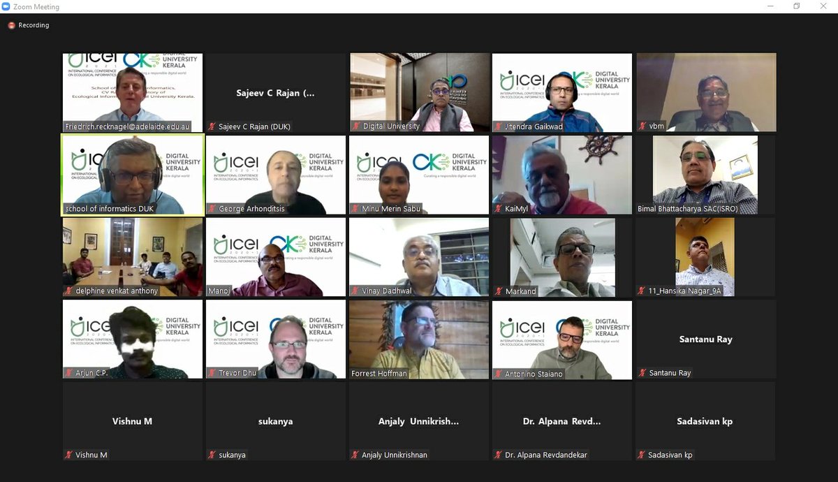 Superheroes of Science assembled on the virtual stage of #ICEI2020+1 for the inaugural session! 
09 November 2021, 4.30-5 PM IST.  
#online
#EcologicalInformatics