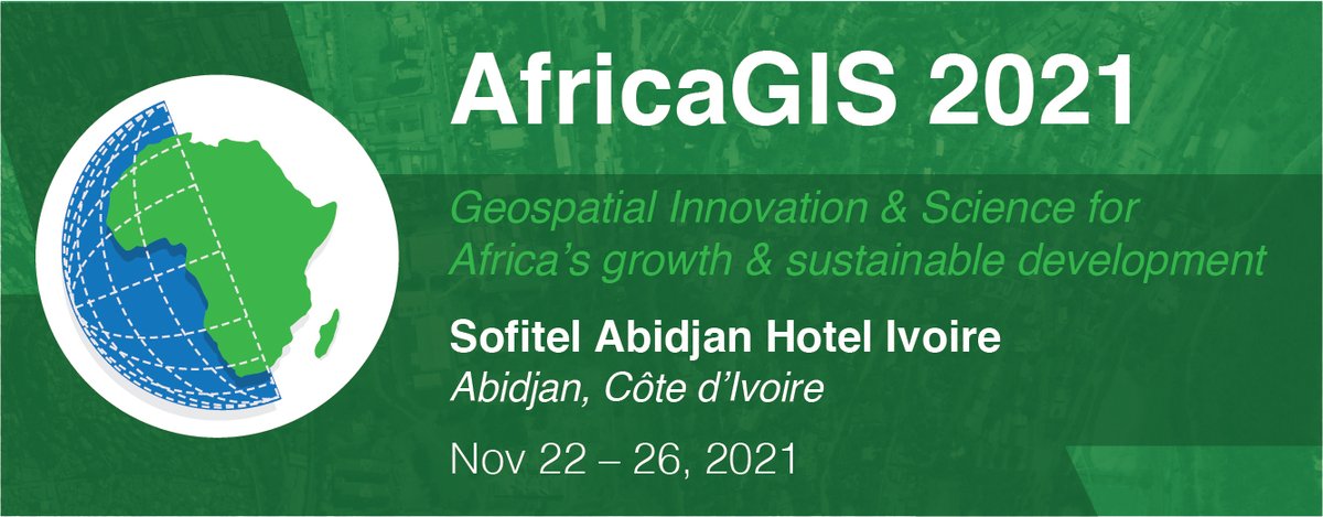 AfricaGIS announcement! Don’t miss out on Monday’s pre-conference workshops included as part of registration. Register here for the conference: eis.africa/africagis-2021/