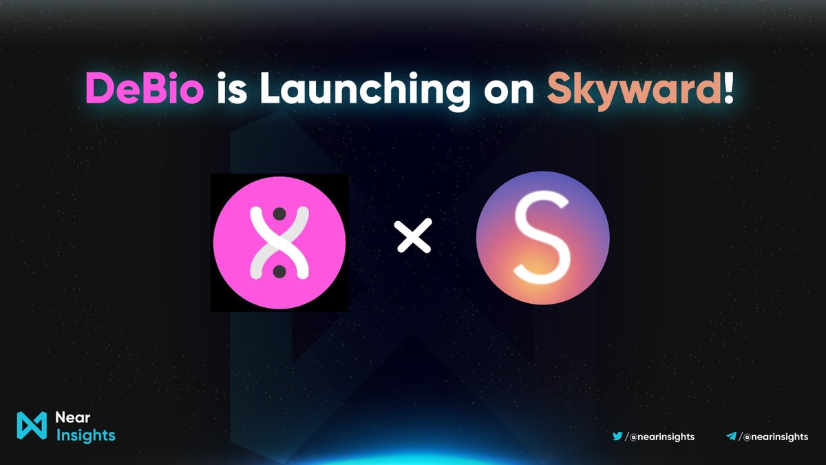 🚀DeBio Network is launching its initial dex offering (IDO) with 6.5% of its total supply on Skyward Finance.

📙Learn more here: skyward.finance/debio-network-…

#NEAR #DeBio #NearInsights #Skyward