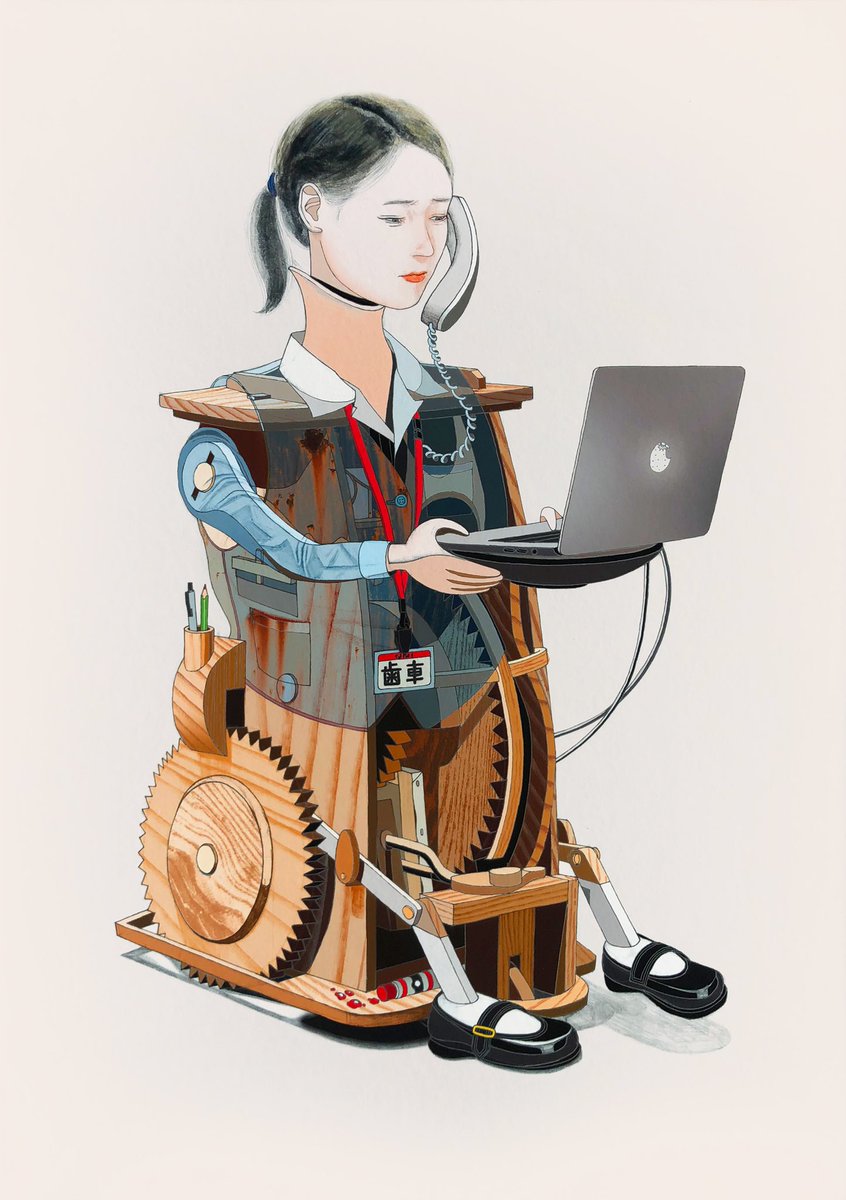 「就職したってことは画家は諦めたんだ。 」|越智俊介のイラスト