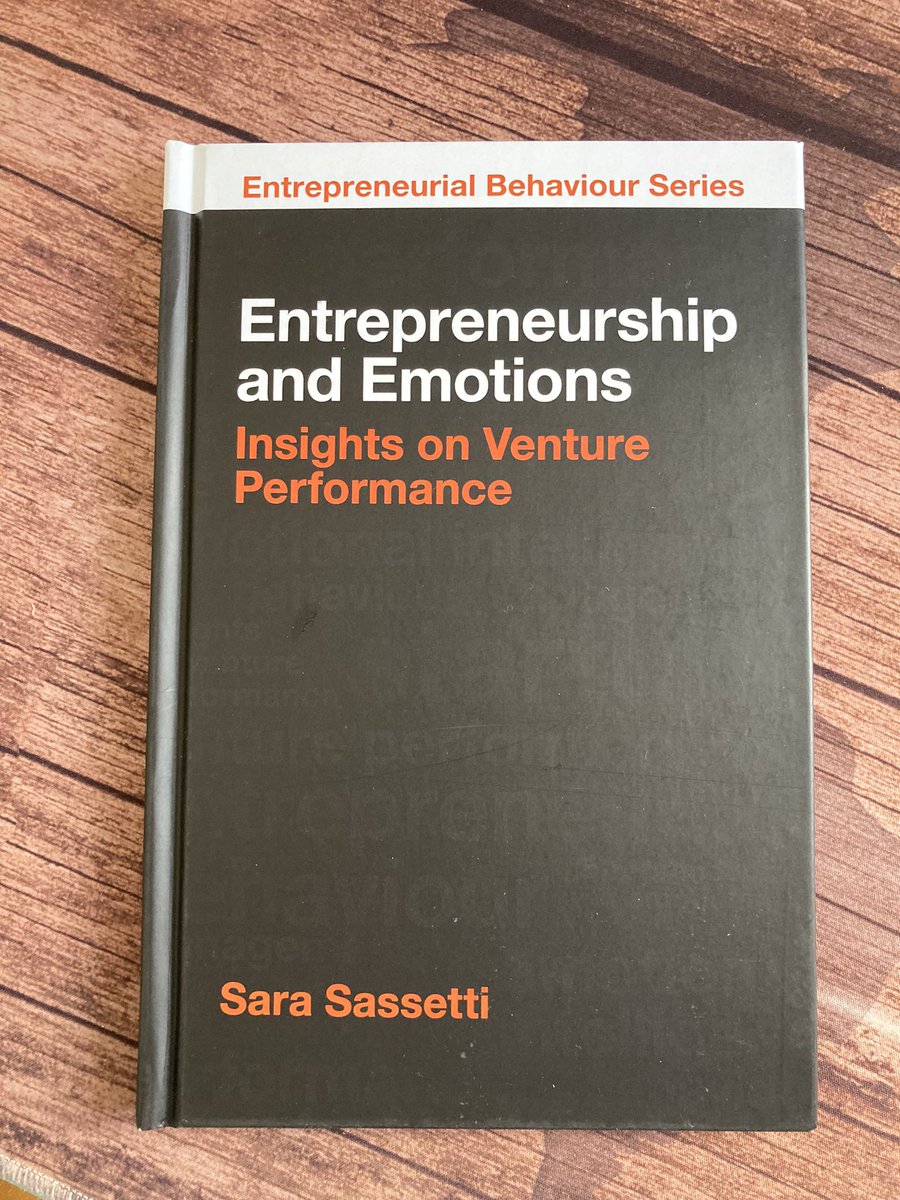 📣new book out by Sara Sassetti “Entrepreneurship and Emotions: Insights on Venture Performance” 👉 books.emeraldinsight.com/page/detail/En… #books #Entrepreneurship #research